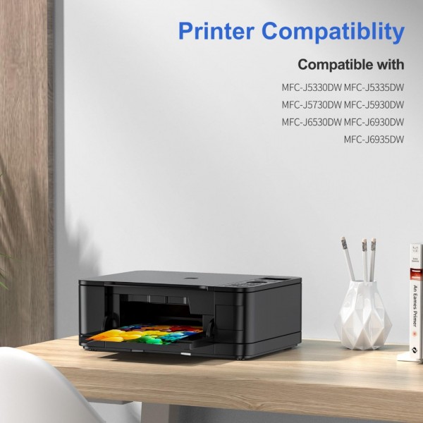 xinsin LC3219XL Cartouches d'encre Remplacement pour Brother LC3219 XL LC3217XL, Compatible pour MFC-J5330DW MFC-J5335DW MFC-J6930DW MFC-J5730DW MFC-J6530DW MFC-J6935DW (Noir Cyan Magenta Jaune)